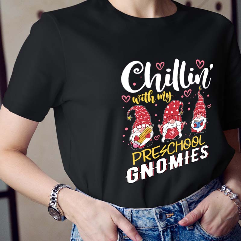 Personalized Chillin With My Gnomies Teacher T-Shirt