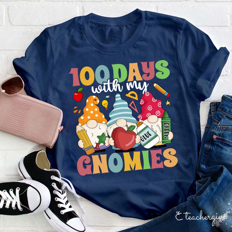 100 Days With My Gnomies Teacher T-Shirt