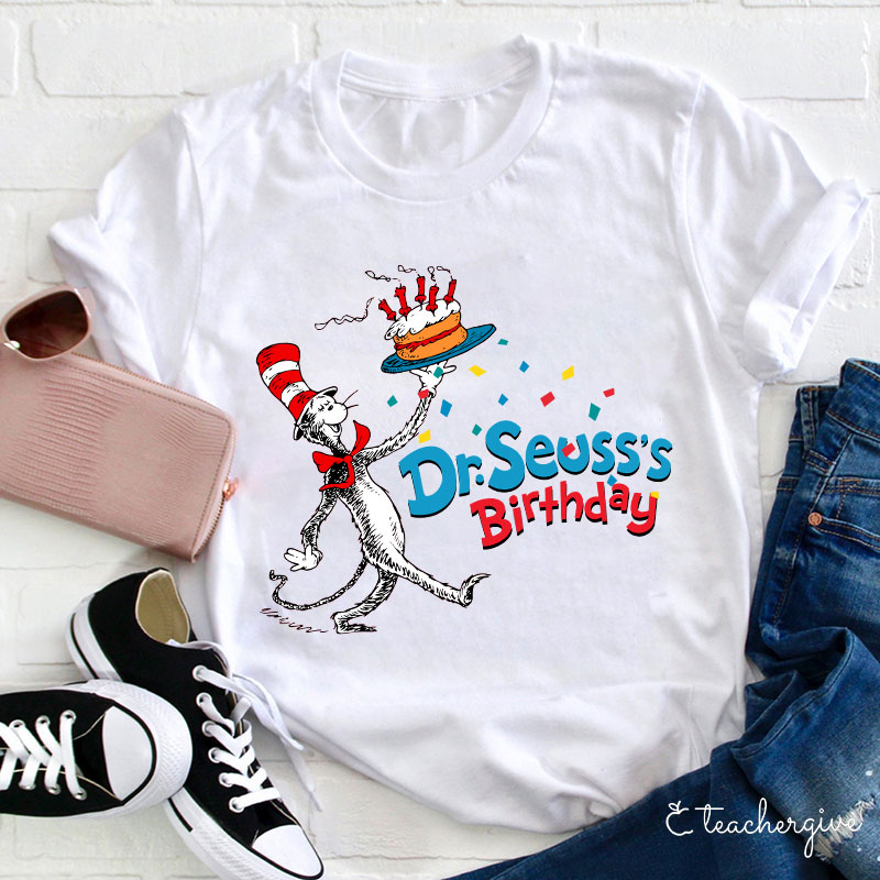 Cat in the hat birthday shirt best sale