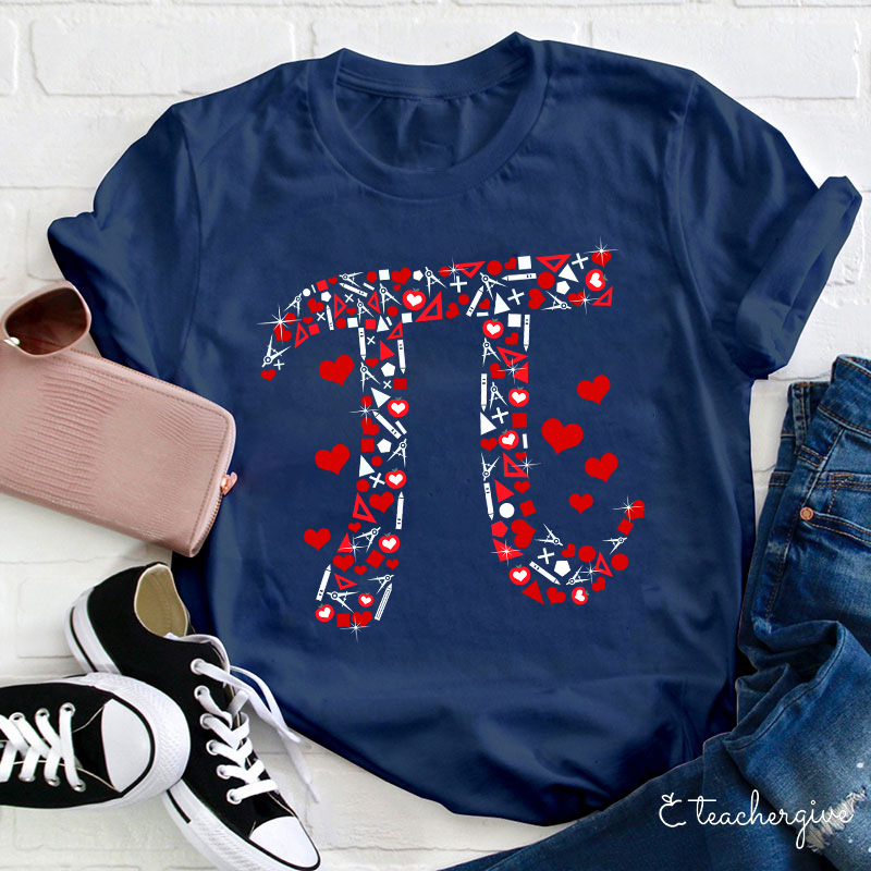 Bright Number Pi Math Teacher T-Shirt