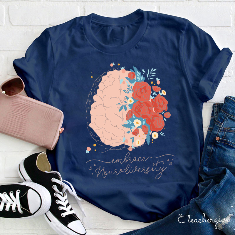 Embrace Neurodivesity Teacher T-Shirt