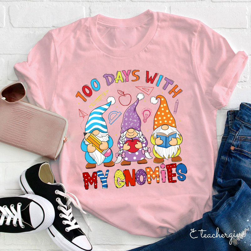 100 Days With My Gnomies Teacher T-Shirt