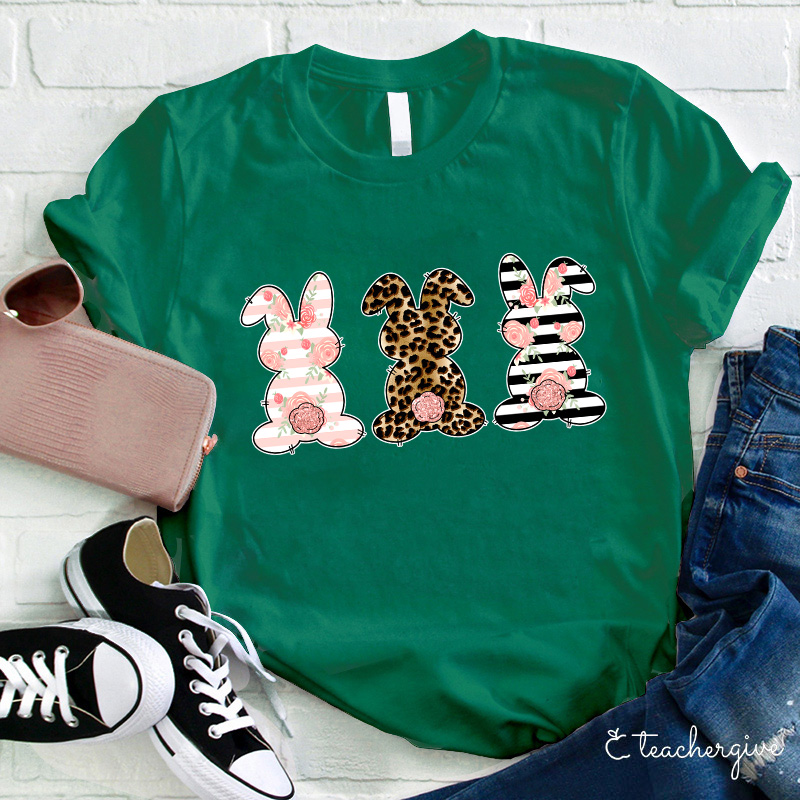 Cute Outstanding Bunnies Teacher T-Shirt