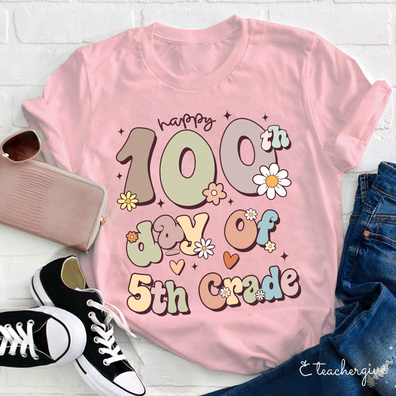 Personalized Happy 100 Days Teacher T-Shirt