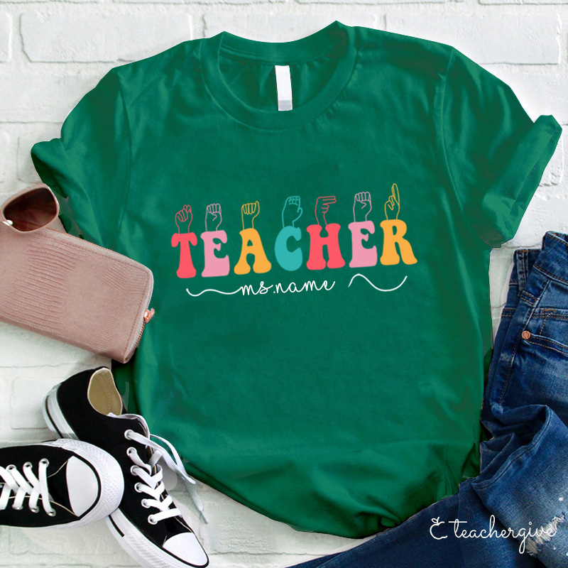 Personalized Teacher Name Teacher T-Shirt