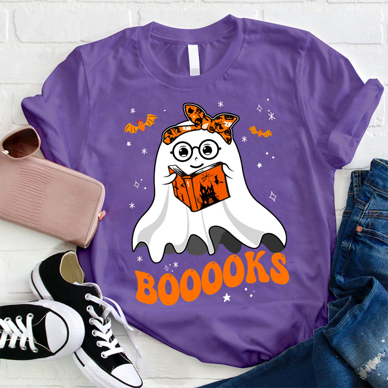 Halloween Ghost Loves BOOOOKS T-Shirt