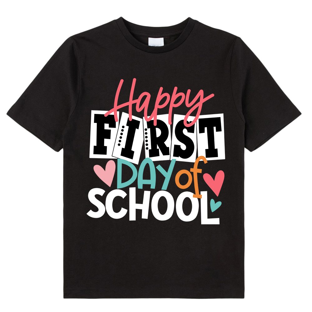 Happy First Day Of School Heart Kids T-Shirt