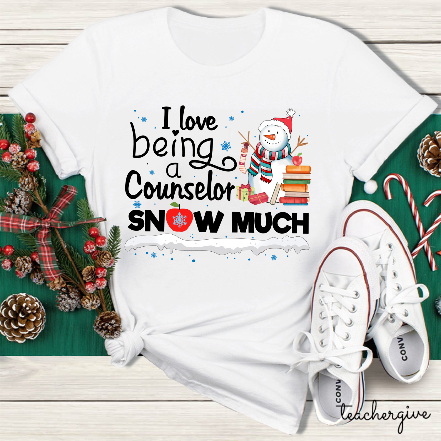 I love Being A Counselor Snow Much Teacher T-Shirt