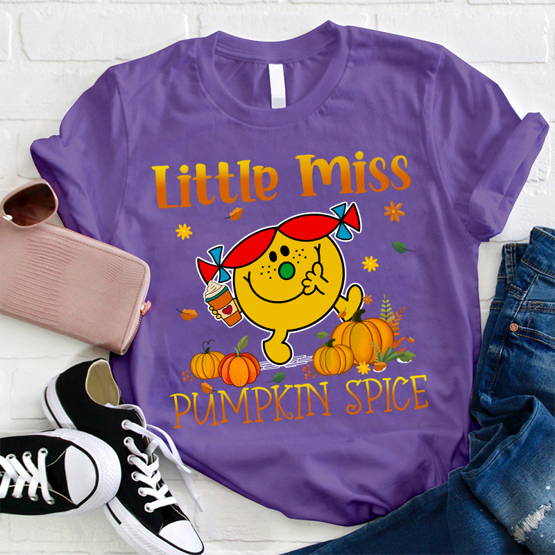 Little Miss With Her Pumpkin Spice Latte T-Shirt
