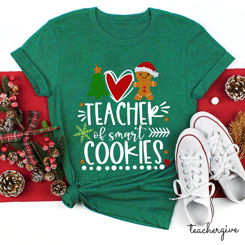 Teacher Of Smart Cookies Gingerbread Man Teacher T-Shirt