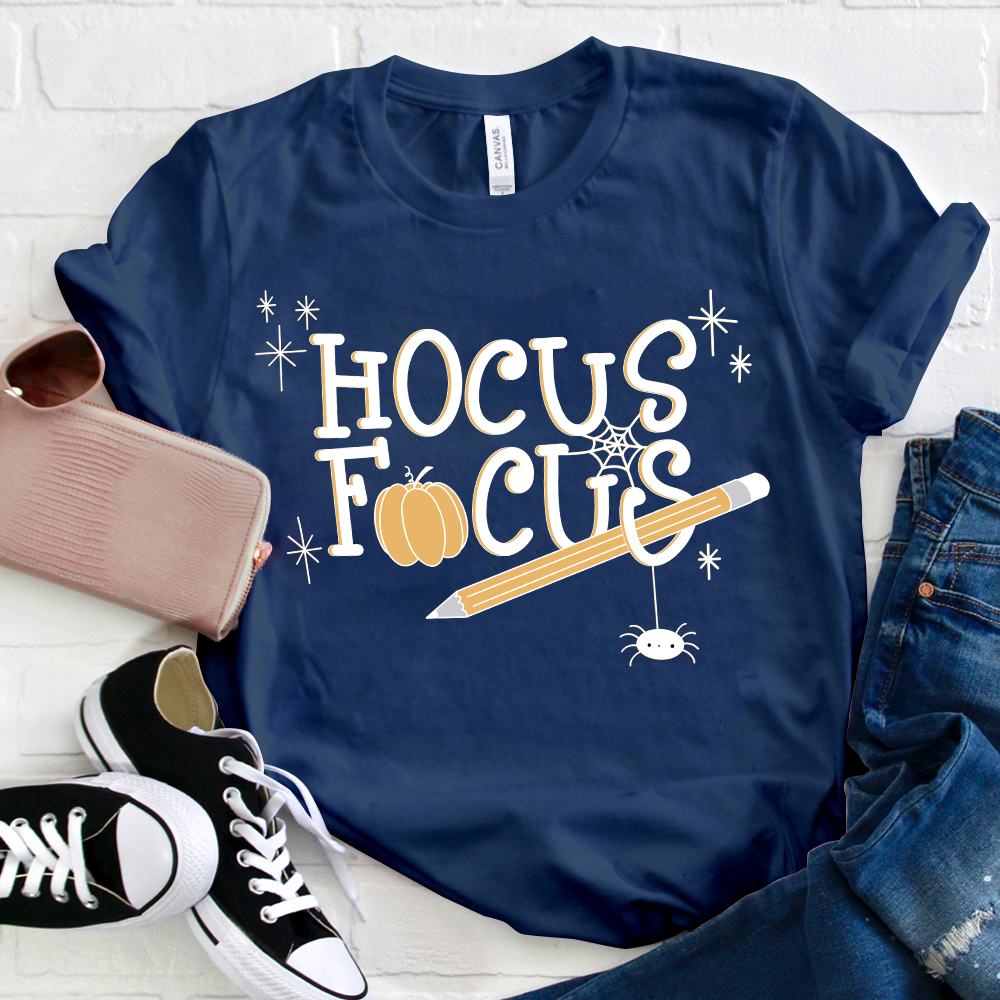 Hocus Focus Pumpkin Pencil T-Shirt