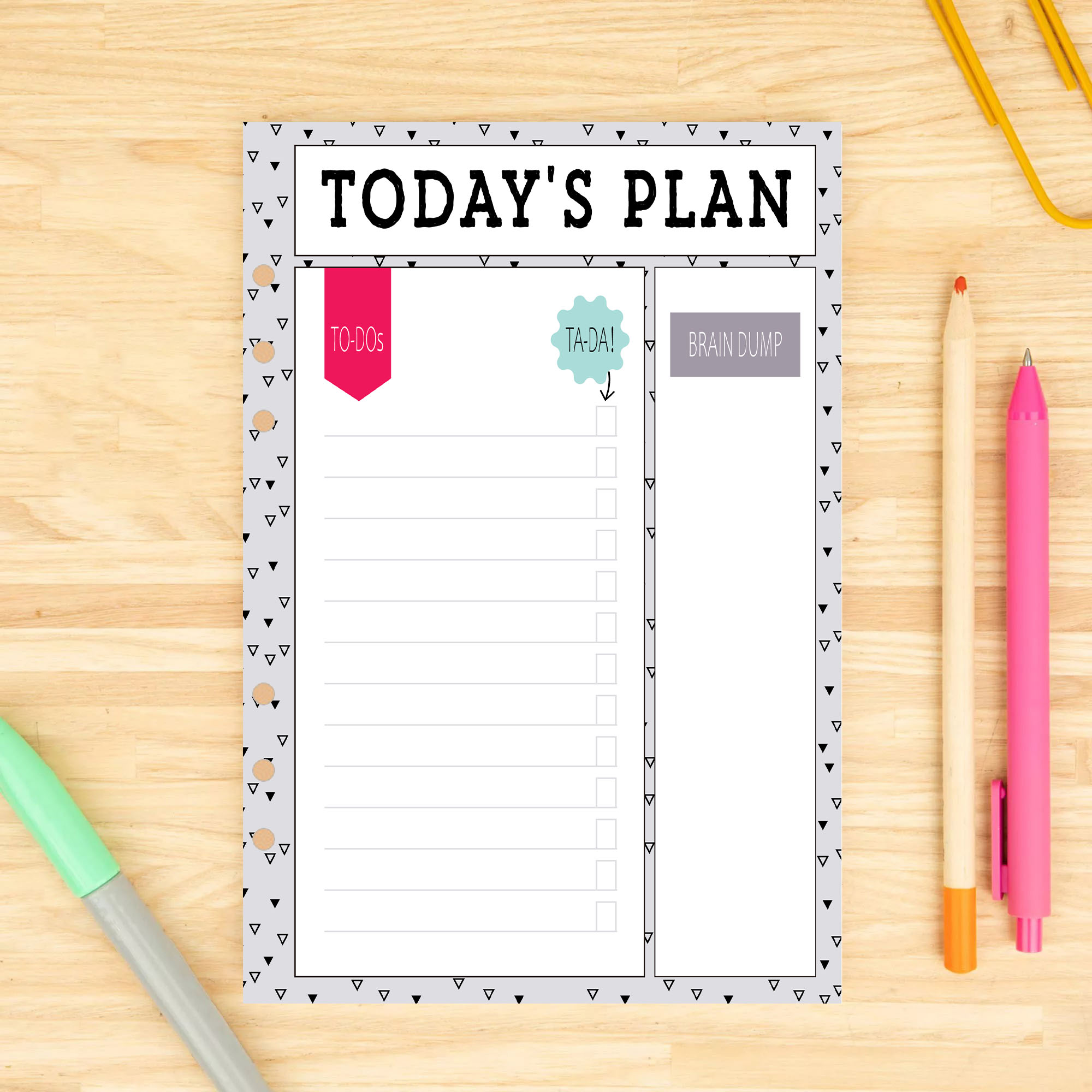 Exquisite Today's Plan Notepad