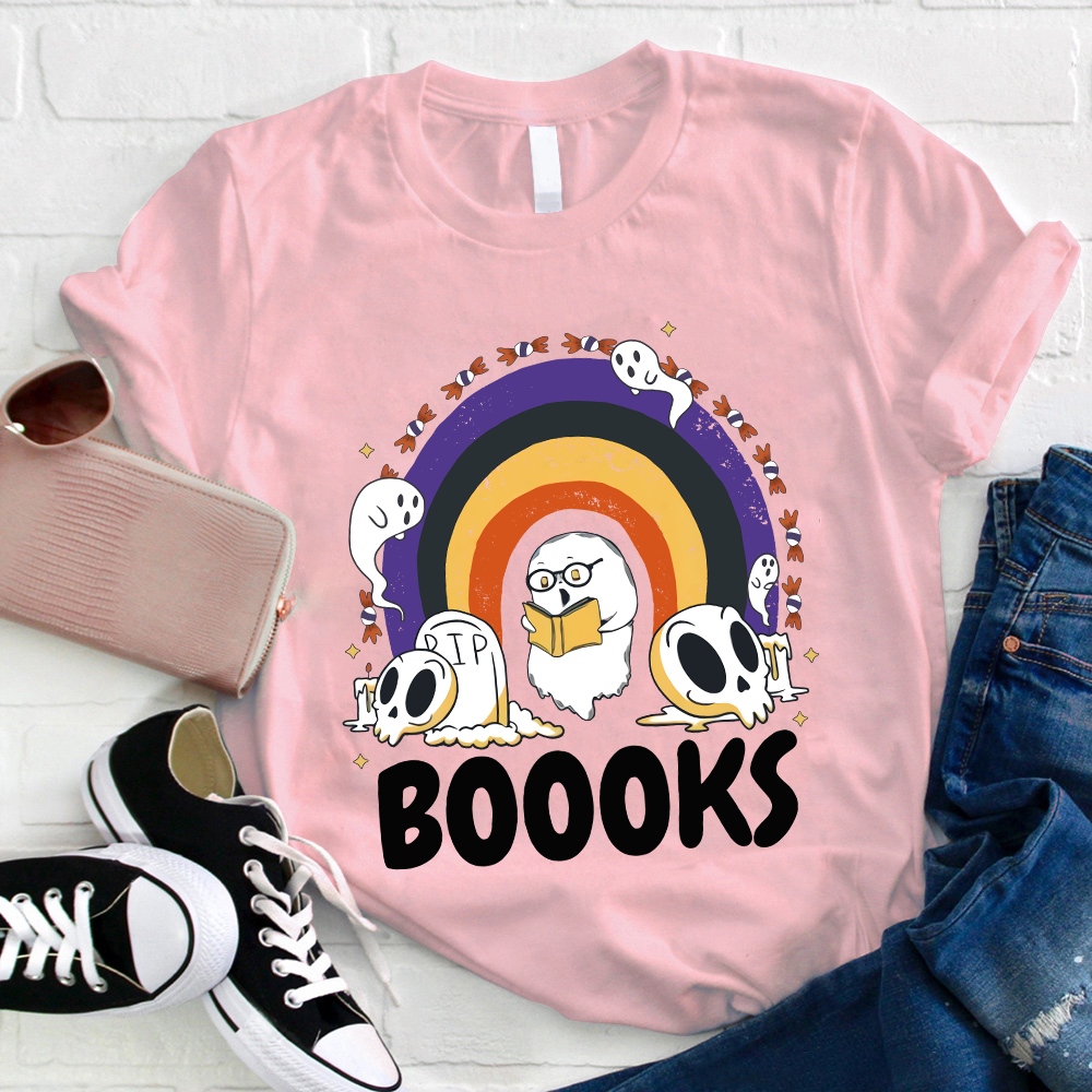 Booook Ghost Reading T-Shirt