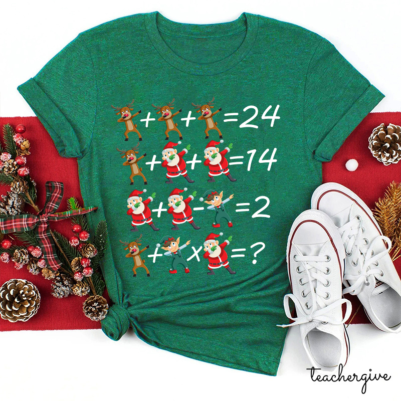 Christmas Vibes Mathematics Teacher T-Shirt