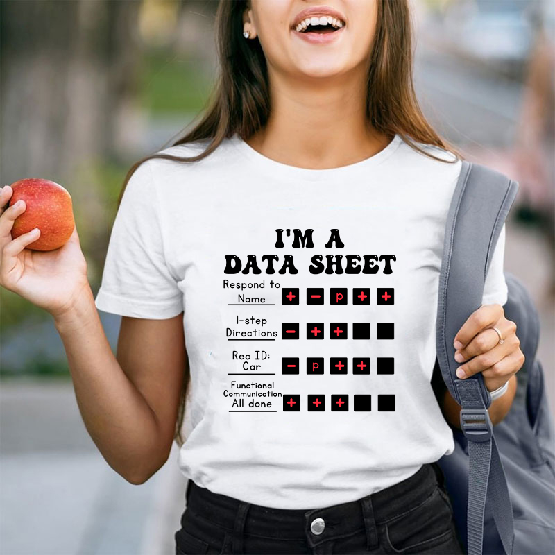 I Am A Data Sheet Teacher T-Shirt