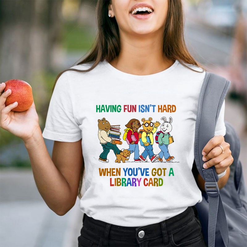 Fun Library Card T-Shirt Fun Library Card T-Shirt