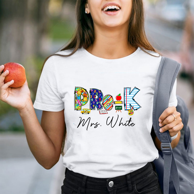 Personalized Grade And Name Back To School Teacher T-Shirt