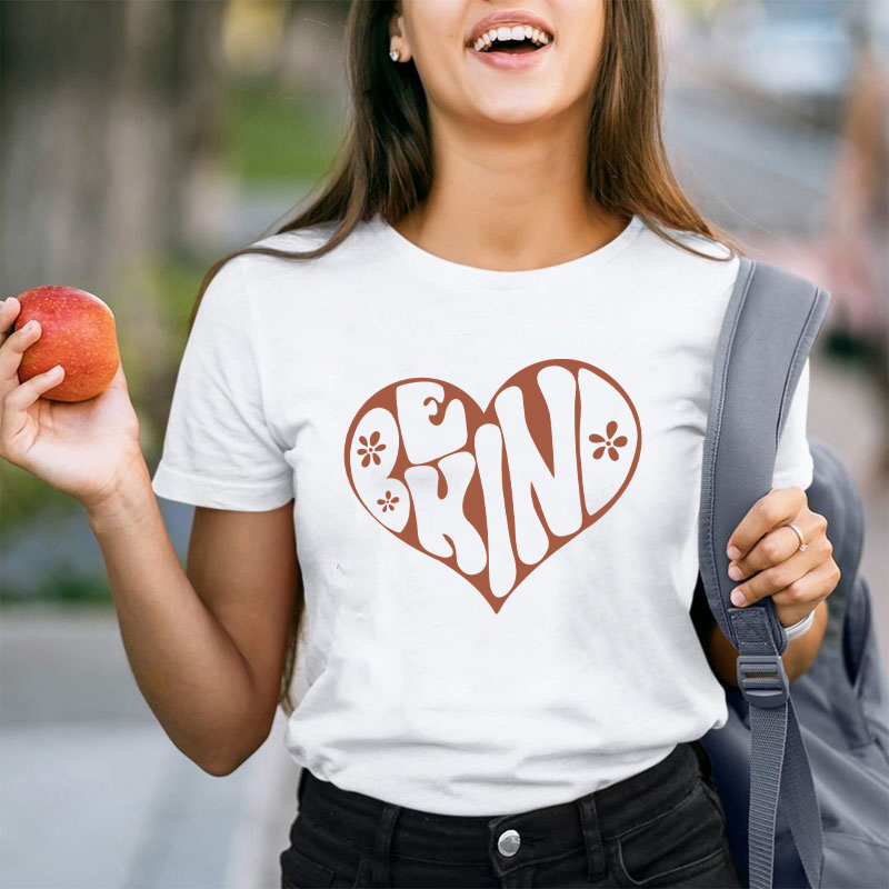 Be Kind Heart Teacher T-Shirt