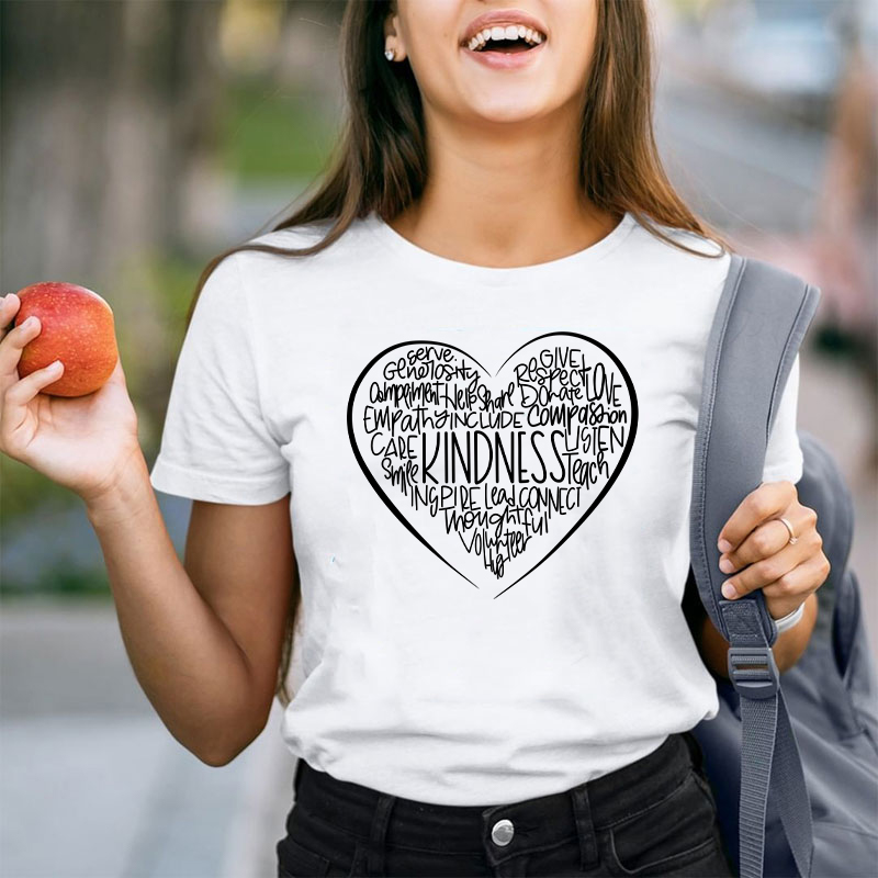 Kindness Teach Smile Teacher T-Shirt