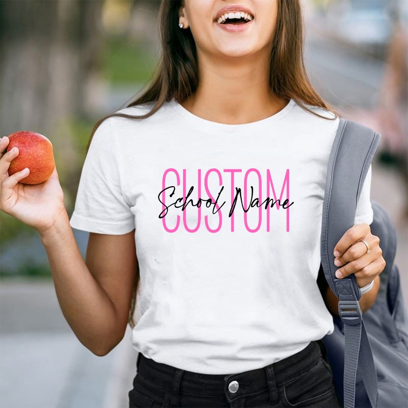 Personalized School Spirit Teacher T-Shirt