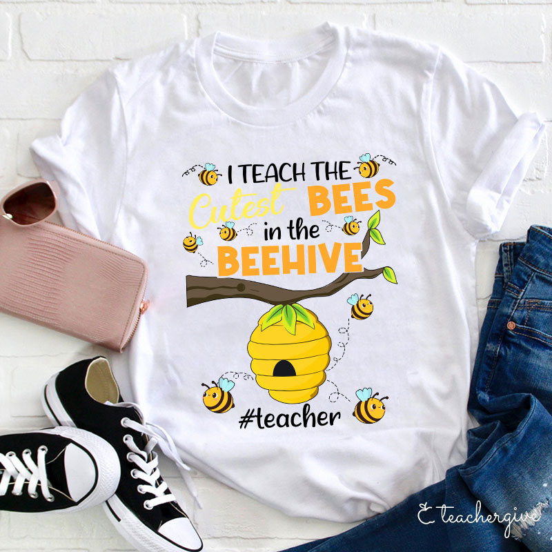 I Teach The Cuetest Bees T-Shirt-Teachergive