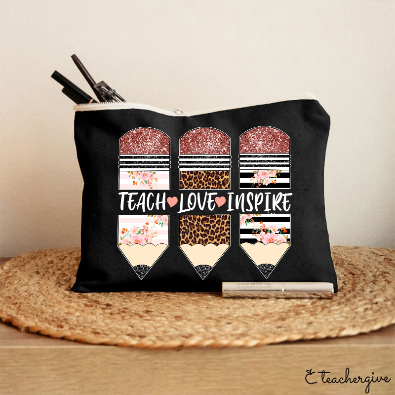 Teach Love Inspire Makeup Bag