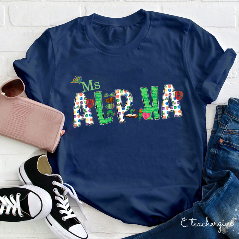 Personalized Very Hungry Teacher T-Shirt