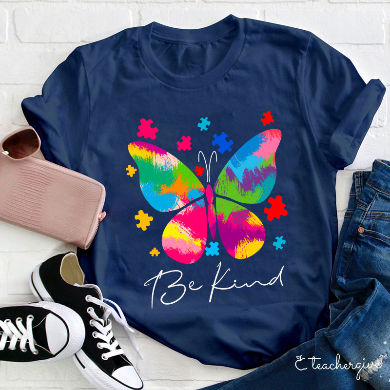 Be Kind Butterfly Teacehr T-Shirt