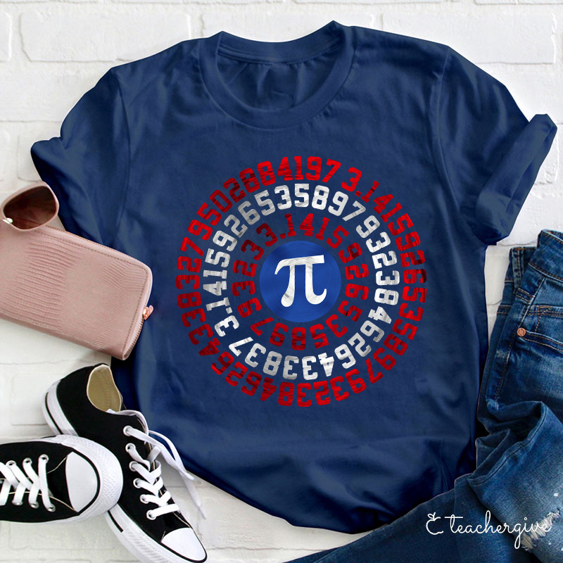 Mathematics Symbol π Teacher T-Shirt
