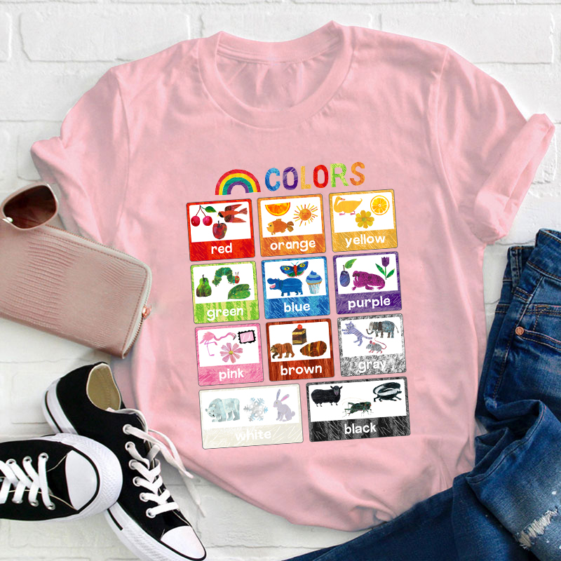 Colourful Colors Teacher T-Shirt
