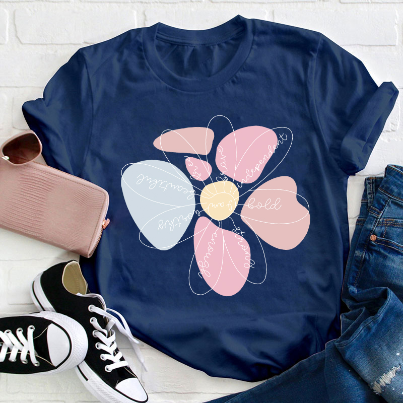 Flower I Am Teacher T-Shirt