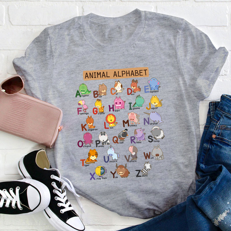 Animal Alphabet Teacher T-Shirt