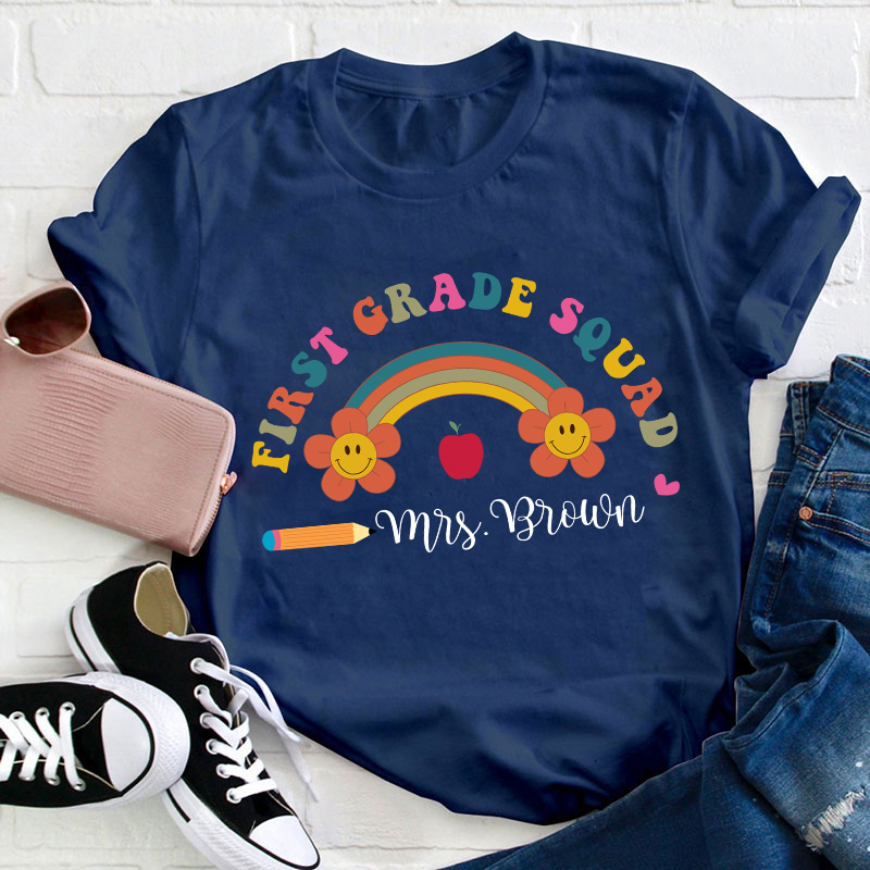 Personalized First Grade Squad T-Shirt