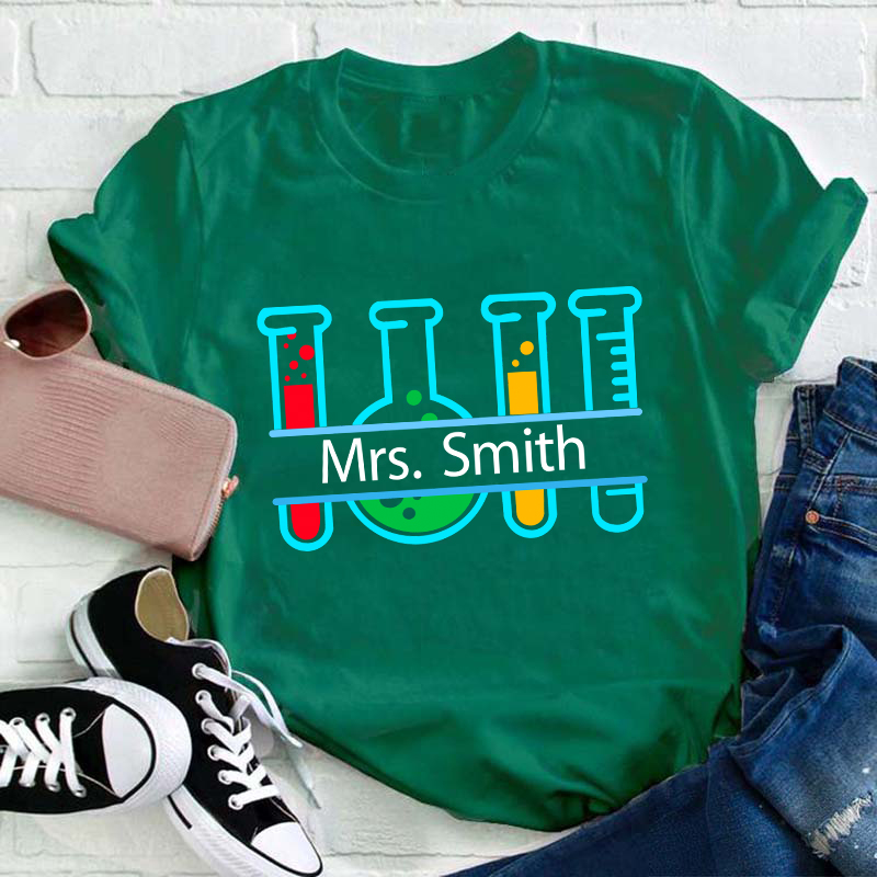 Personalized Name Chemical Teacher T-Shirt