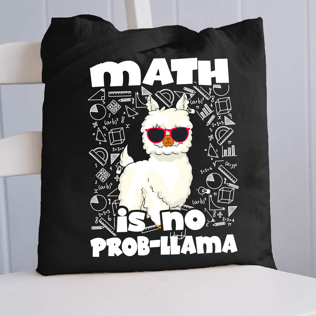 LatestMath Is No Prob-Llama Tote Bag for Sale-Teachersgram