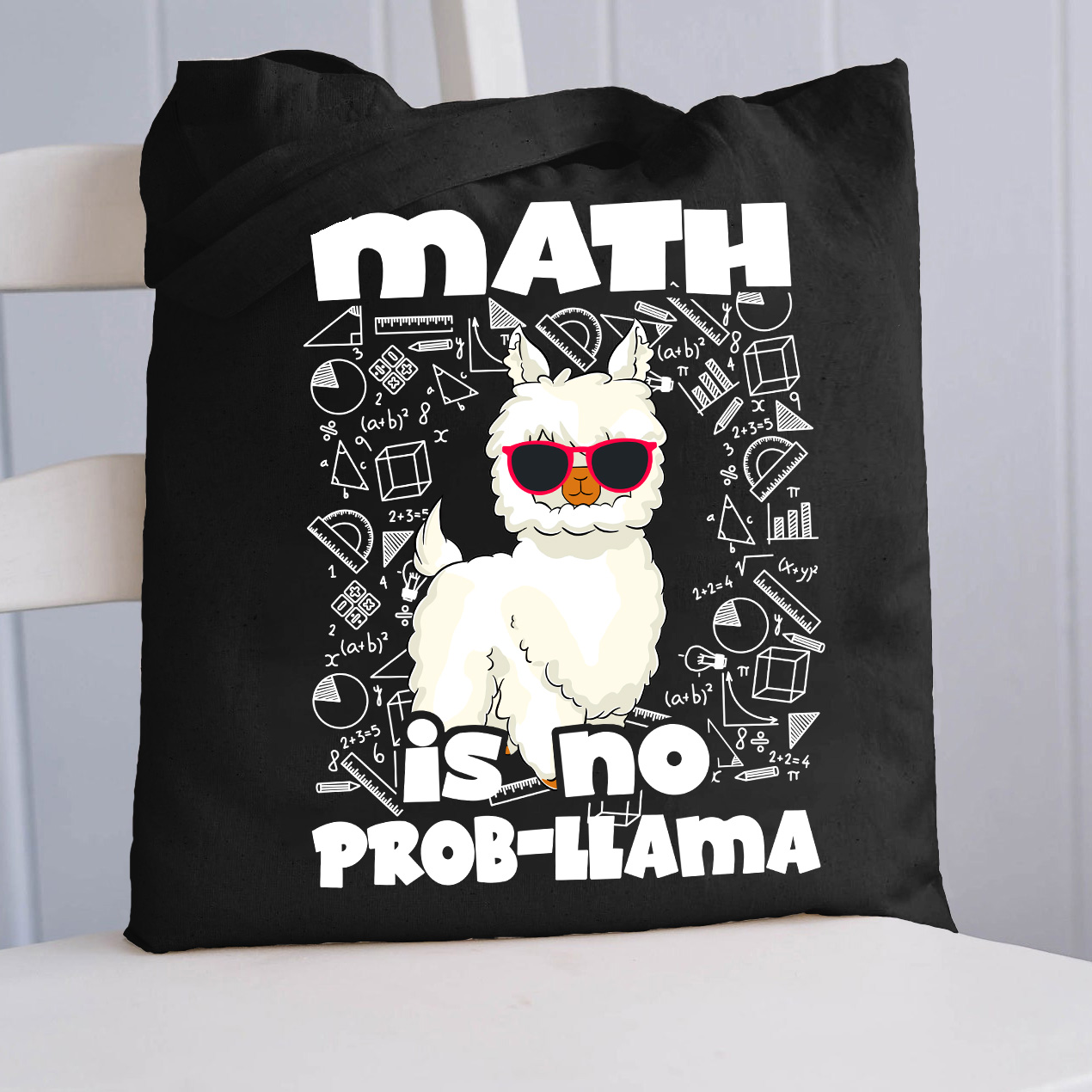 Math Is No Prob-Llama Tote Bag