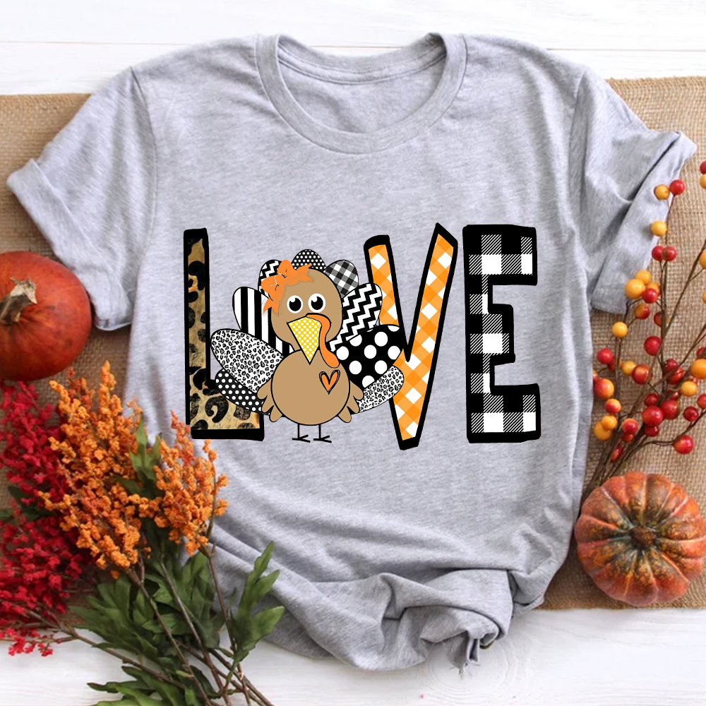 Show Your Love Turkey Teacher T-Shirt