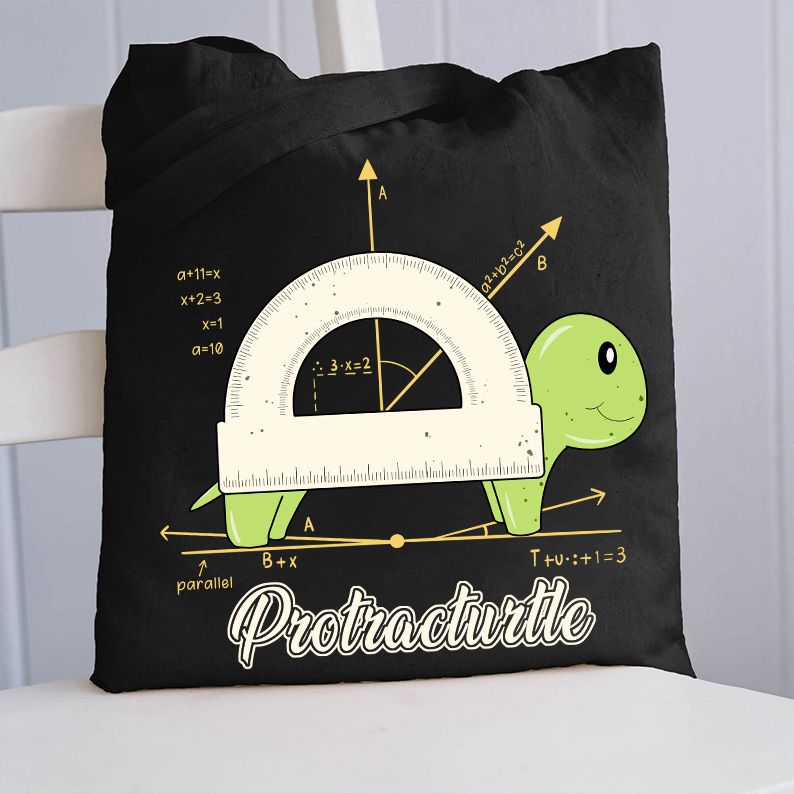 LatestMath Protractor Turtle Tote Bag for Sale-Teachersgram