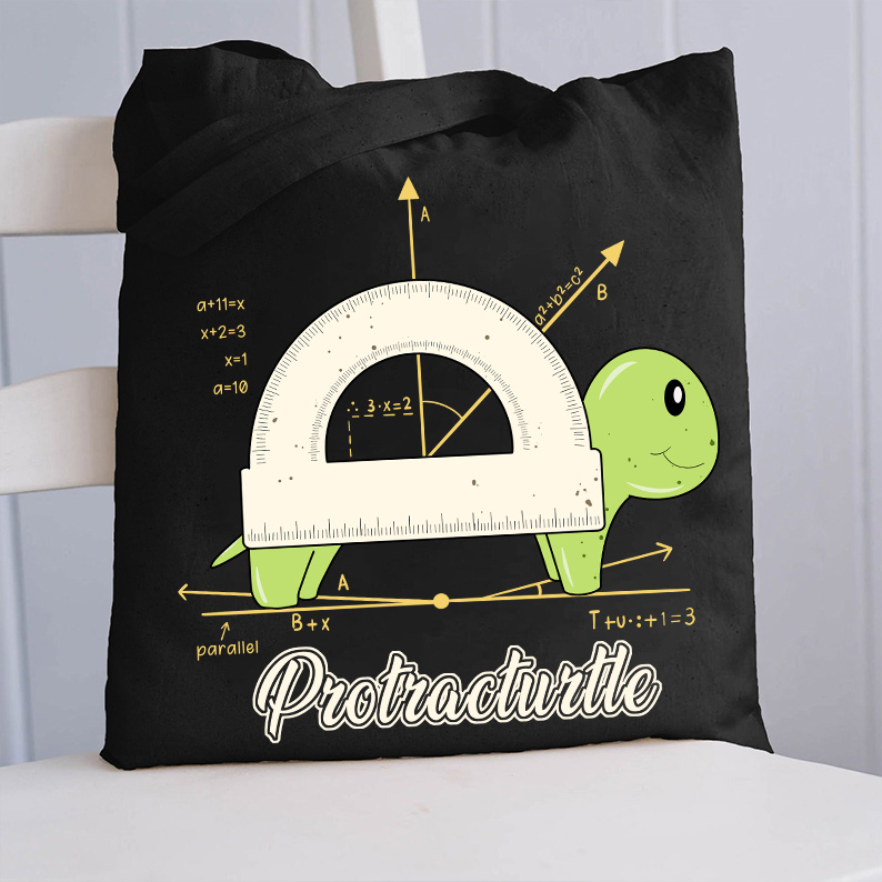 Math Protractor Turtle Tote Bag