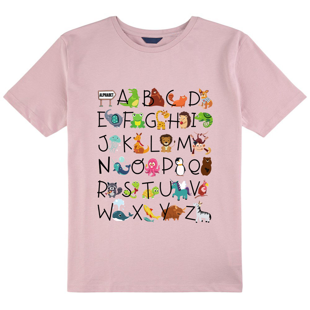 Interesting Animals Letter Kids T-Shirt