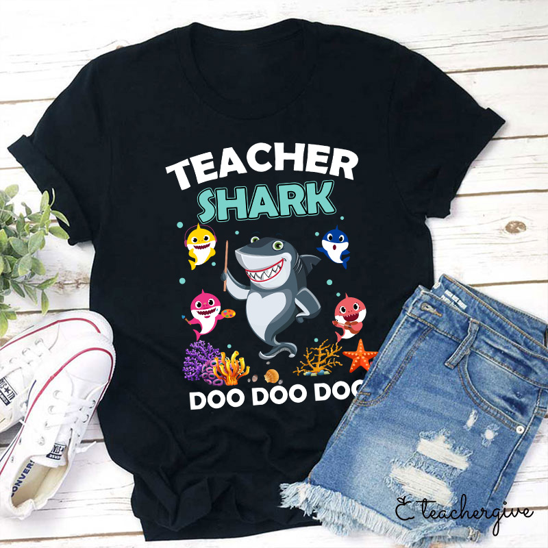 Teacher Shark Doo Doo Doo Teacher T-Shirt