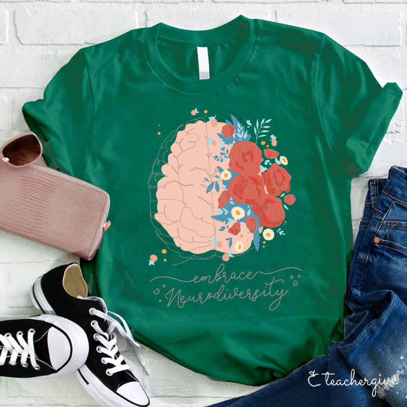 Embrace Neurodivesity Teacher T-Shirt