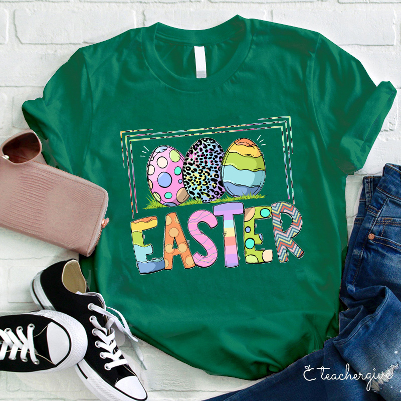 Easter Eggs Teacher T-Shirt