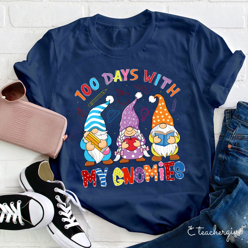 100 Days With My Gnomies Teacher T-Shirt