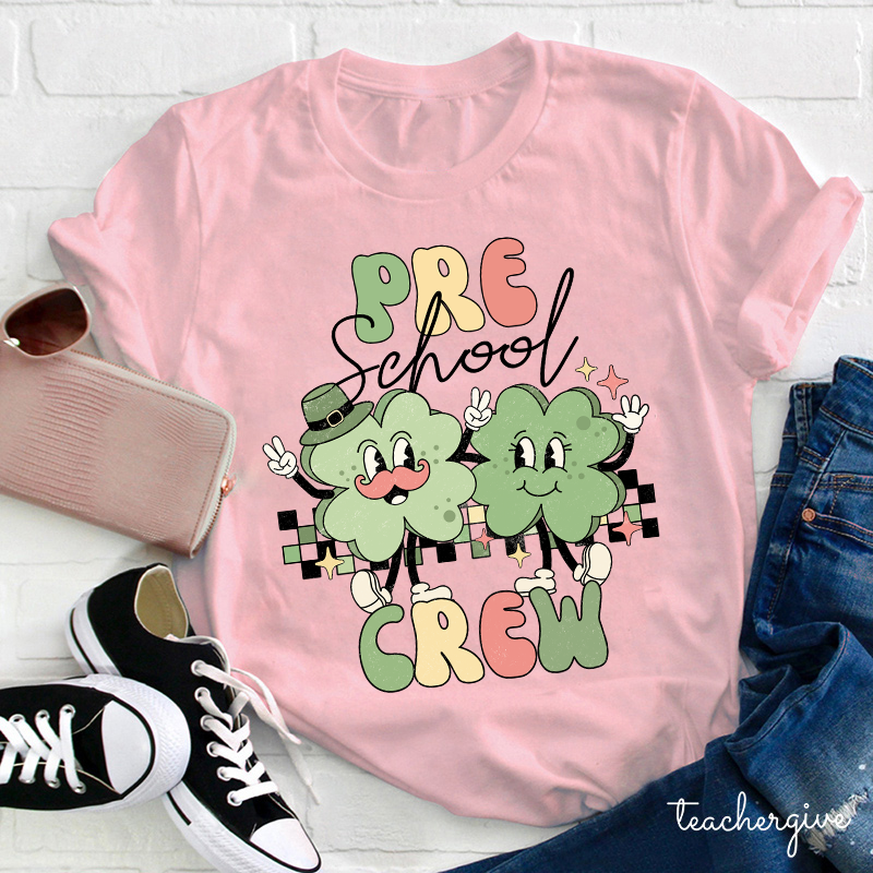 Personalized Grade Clovers Crew Teacher T-Shirt