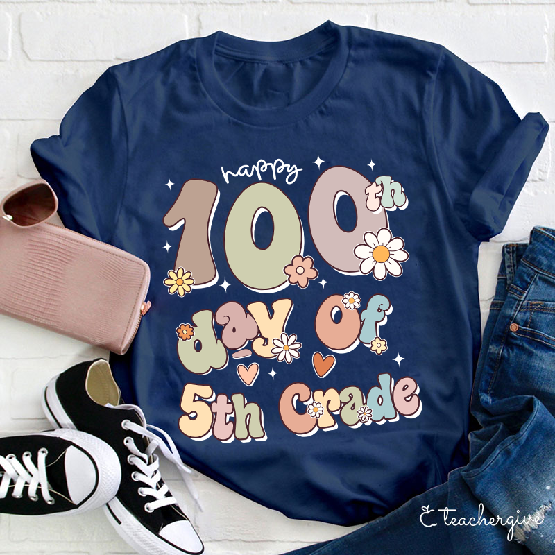 Personalized Happy 100 Days Teacher T-Shirt