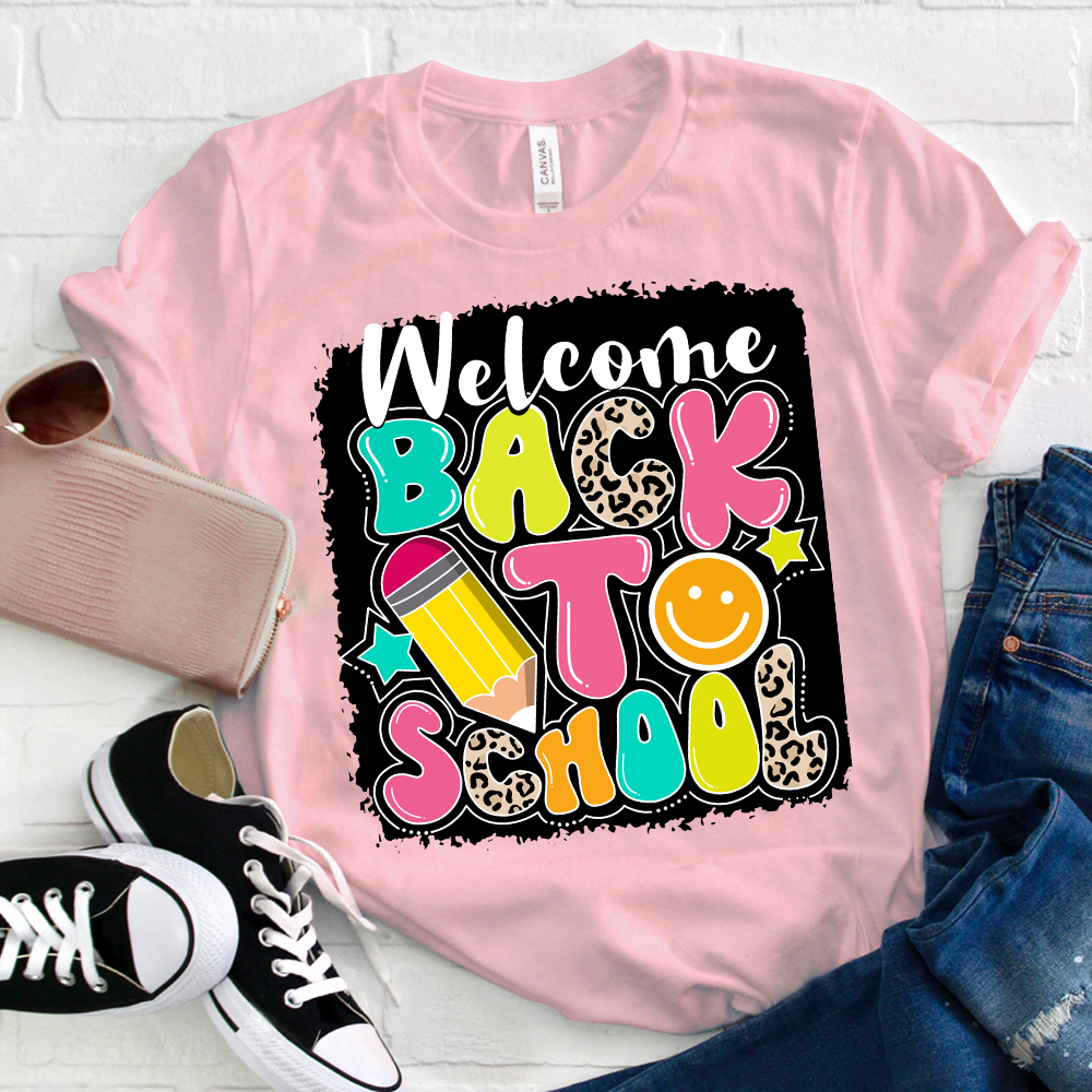 Square Welcome Back To School Smile T-Shirt