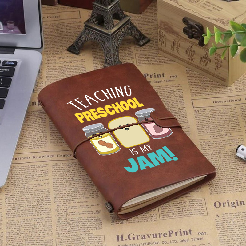 Teaching Is My Jam Faux Leather Notebook