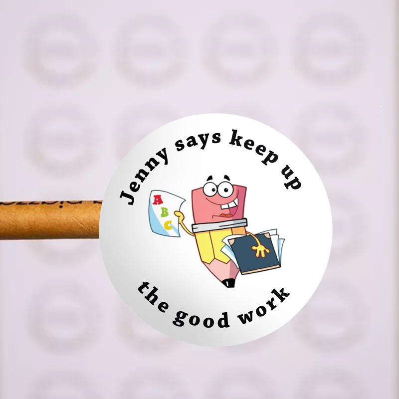 Personalized 175 PCS Jenny Says Keep Up The Good Work  Stickers