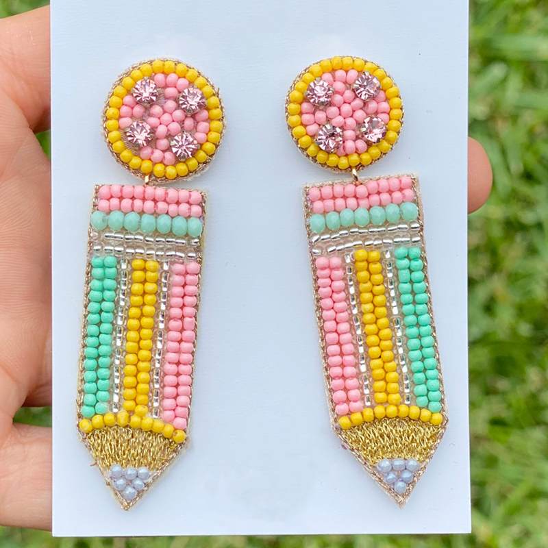 Pre-Sale Teacher Pencil Colors Earrings（Delivery Estimate is Greater than 10 Business Day）